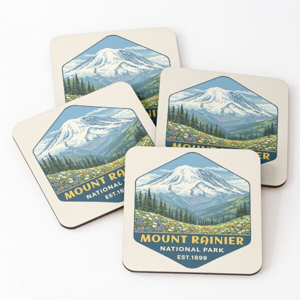 Item preview, Mount Rainier National Park Retro Sticker designed and sold by Gideon Emmerich.