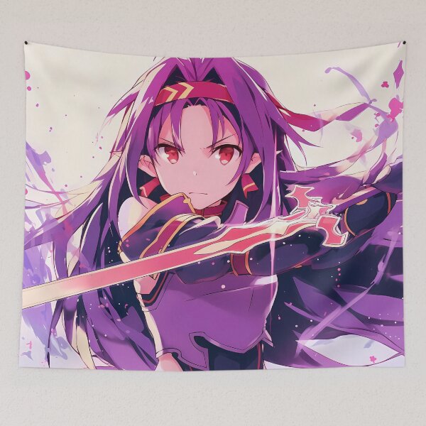 Item preview, Yuuki Sword Art Online Anime Fantasy Action Warrior Summer Energy designed and sold by thedarvills.