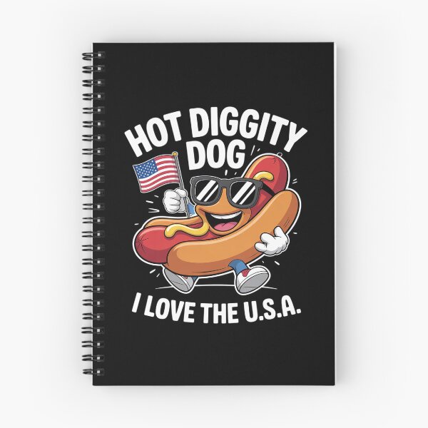 Item preview,  Hot Diggity Dog I Love USA Fourth of July Hotdog  designed and sold by MarryIsMonth.