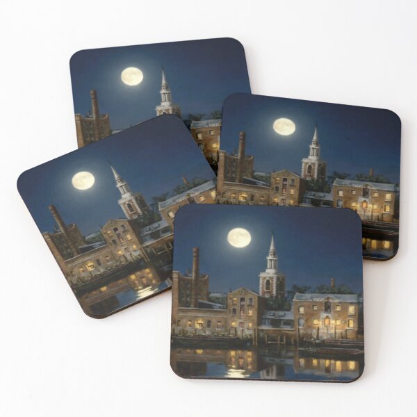 Item preview, FULL MOON OVER ST MARY'S CHURCH ROTHERHITHE LONDON designed and sold by Mackenzie Moulton International Artist .