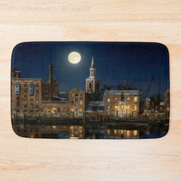 Item preview, FULL MOON OVER ST MARY'S CHURCH ROTHERHITHE LONDON designed and sold by Mackenzie Moulton International Artist .