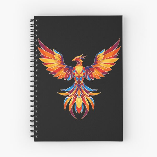Item preview, Geometric Phoenix Rising – Colorful Abstract Fire Bird designed and sold by VibeNationArt.