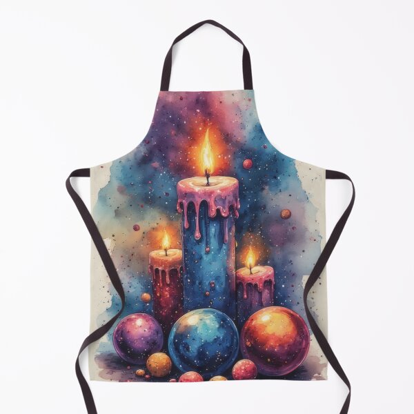 Item preview, Glowing candles and colorful balls, watercolor designed and sold by Mianku | Für das Leben.