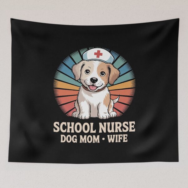Item preview, School Nurse Dog Mom Wife National School Nurse Day  designed and sold by MythWoot.