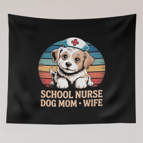 Item preview, School Nurse Dog Mom Wife National School Nurse Day  designed and sold by MarryIsMonth.