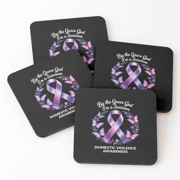 Item preview, By The Grace God Purple Ribbon Domestic Violence Awareness designed and sold by TAYLOROUSDALE.