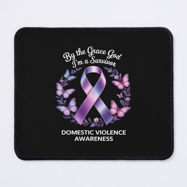 Item preview, By The Grace God Purple Ribbon Domestic Violence Awareness designed and sold by TAYLOROUSDALE.