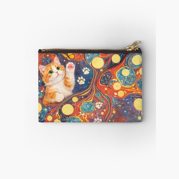 Item preview, Ginger Kitten in Psychedelic Marbling Galaxy designed and sold by Auroracat2025.