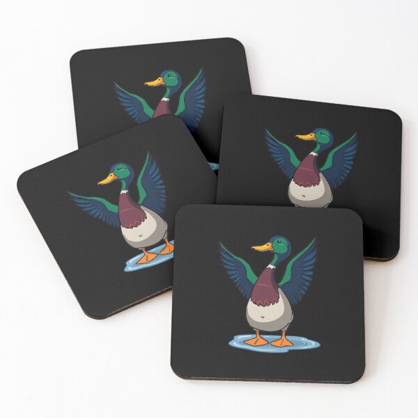 Item preview, Duck Illustration with Open Wings designed and sold by Timowo Studio | Fine Line Wildlife Art & Modern Nature Graphics.