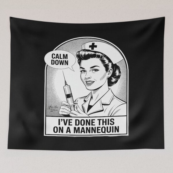 Item preview, Calm Down I’ve Done This On A Mannequin Nurse Joke designed and sold by TAYLOROUSDALE.