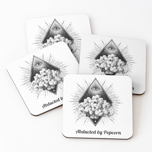 Item preview, Abducted by Popcorn. All Seeing Eye Occult Snack Art designed and sold by Anastasiia Yurevych.