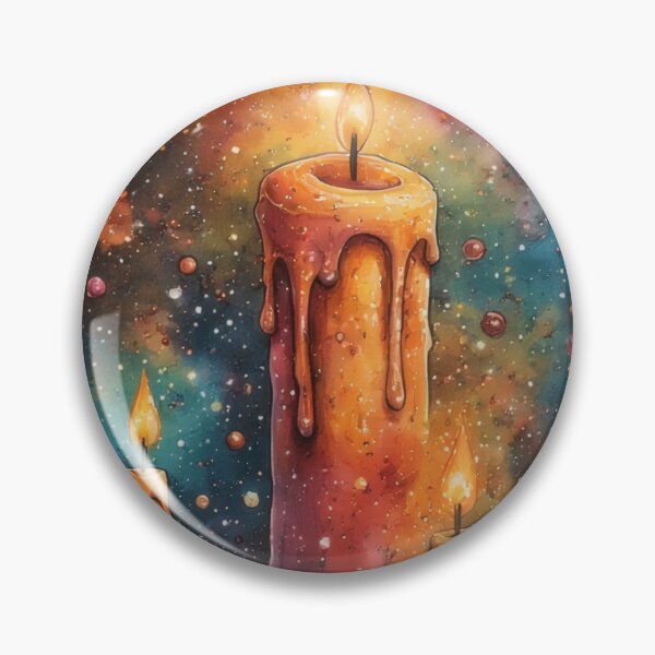 Item preview, Candles in Space Watercolor Artwork designed and sold by Mianku | Für das Leben.