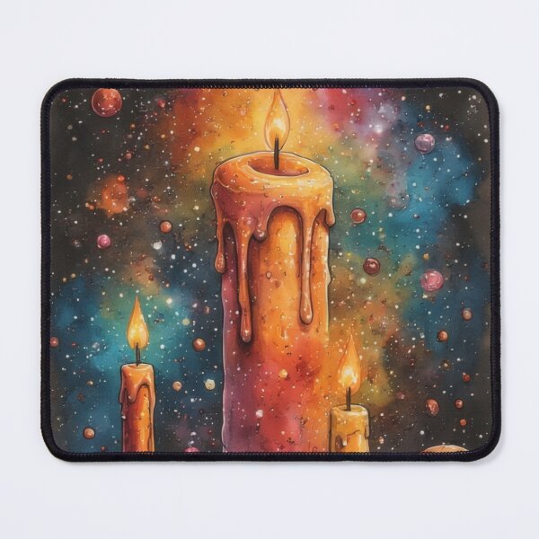 Item preview, Candles in Space Watercolor Artwork designed and sold by Mianku | Für das Leben.
