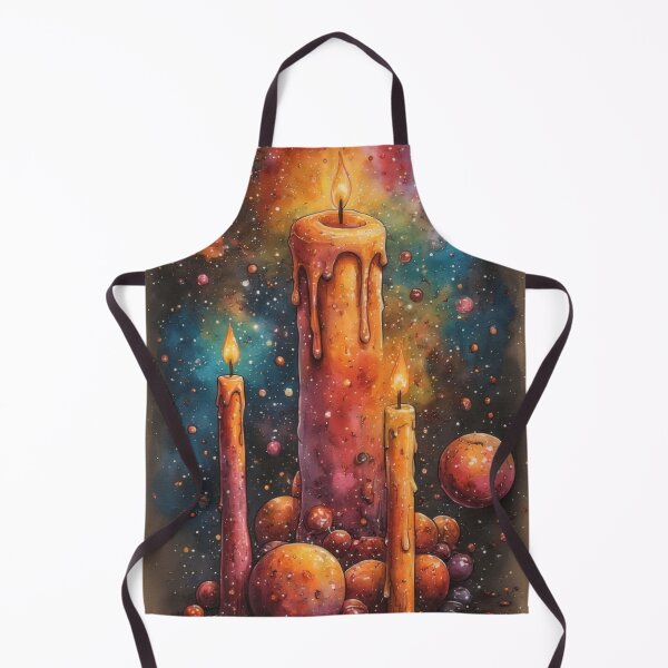 Item preview, Candles in Space Watercolor Artwork designed and sold by Mianku | Für das Leben.