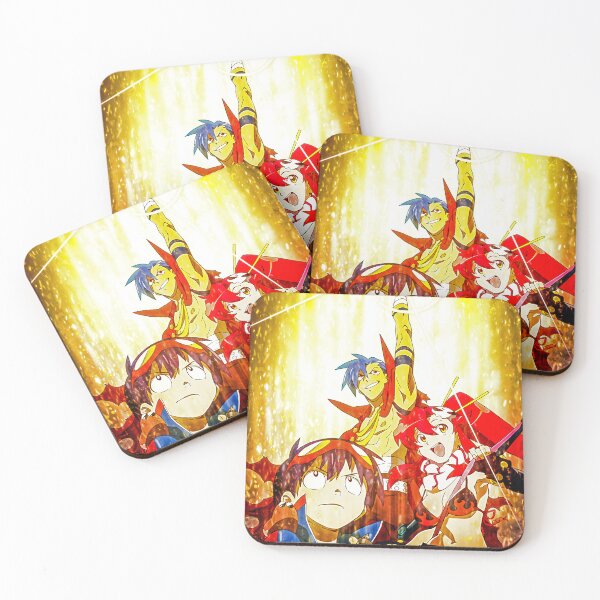Item preview, Kamina Triumphant Spirit Gurren Lagann Anime Golden Heroic Burning Resolve designed and sold by Tokyonomad.