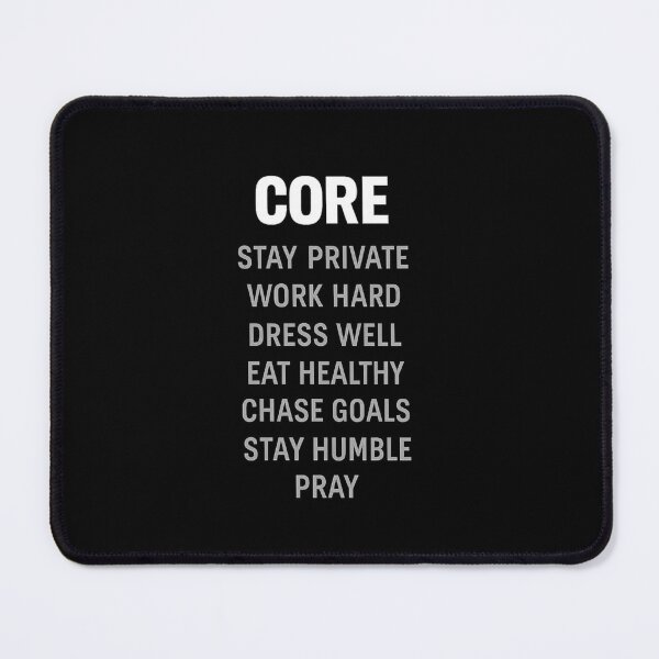 Item preview, CORE Mindset Back Print T-Shirt Gift Apparel – Stay Private Work Hard Motivation Tee designed and sold by endurothreads.