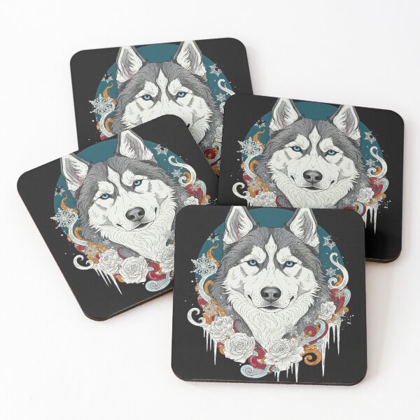 Item preview, Winter Husky Floral Siberian Dog Lover designed and sold by FemmeForge.