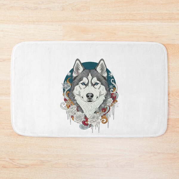 Item preview, Winter Husky Floral Siberian Dog Lover designed and sold by FemmeForge.