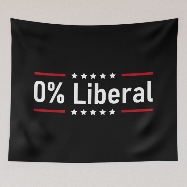 Item preview, Zero Percent Liberal Conservative Political Design With Red Stripes And Stars designed and sold by Chaya Reid.