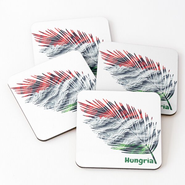 Item preview, Abstract Hungary Flag – Feather Design designed and sold by ArteJorge48.