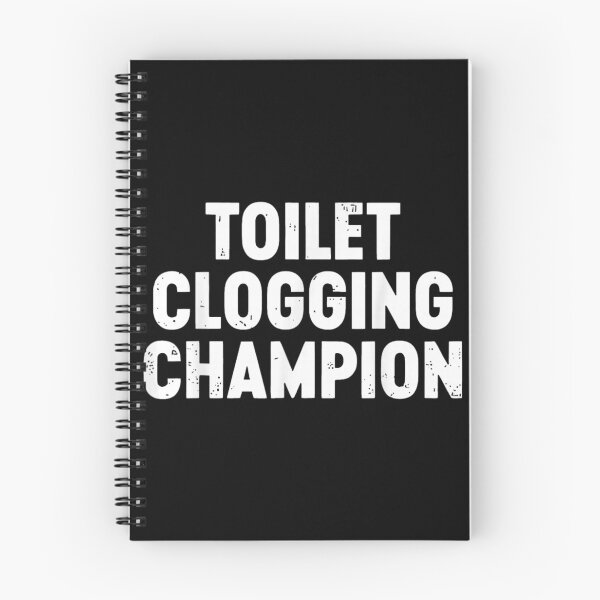 Item preview, Toilet Clogging Champion Funny Bathroom Humor Vintage Distressed Typography Design designed and sold by Chaya Reid.