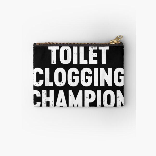 Item preview, Toilet Clogging Champion Funny Bathroom Humor Vintage Distressed Typography Design designed and sold by Chaya Reid.