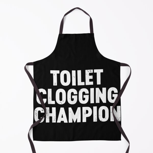 Item preview, Toilet Clogging Champion Funny Bathroom Humor Vintage Distressed Typography Design designed and sold by Chaya Reid.