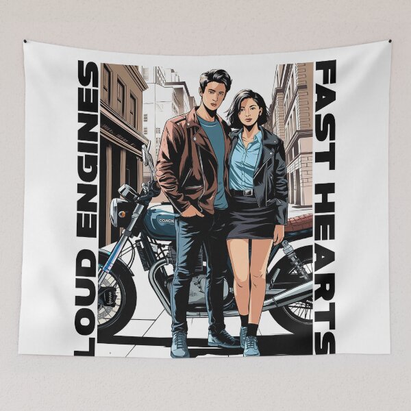 Item preview, Loud engines - Fast hearts designed and sold by Concept-Hub.