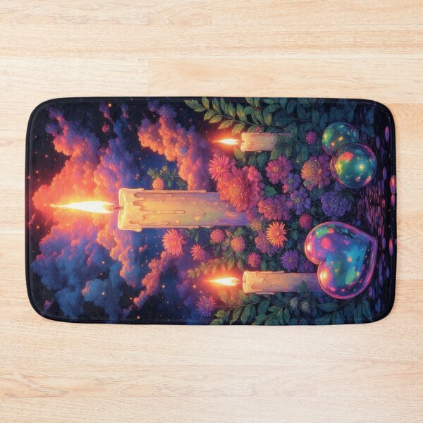 Item preview, Candles, flowers and cosmic cloud splendor designed and sold by Mianku | Für das Leben.