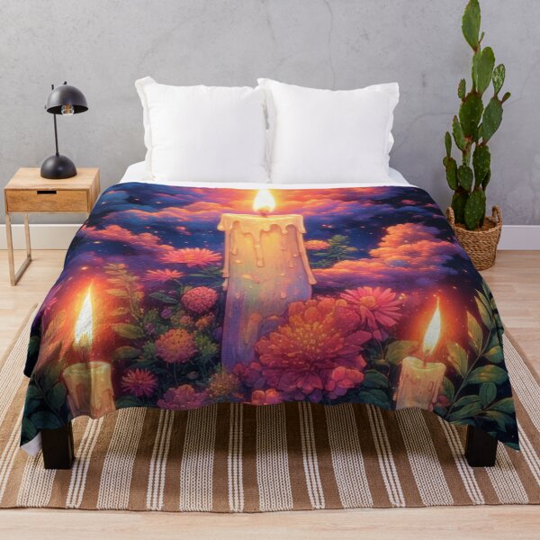 Item preview, Candles, flowers and cosmic cloud splendor designed and sold by Mianku | Für das Leben.