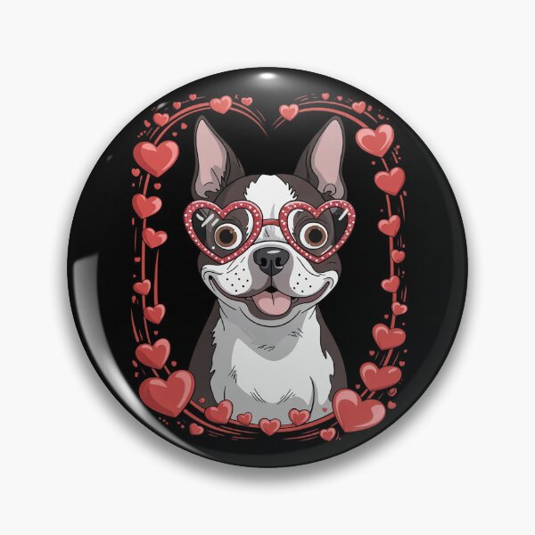 Item preview, Boston Terrier Dog Mom Dad Valentine’s Day Pet Lover  designed and sold by RoyTill0Art.