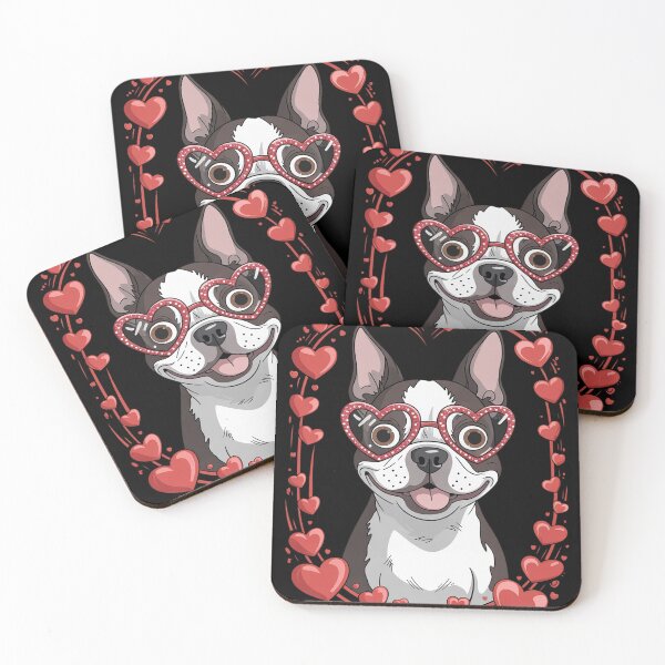 Item preview, Boston Terrier Dog Mom Dad Valentine’s Day Pet Lover  designed and sold by RoyTill0Art.