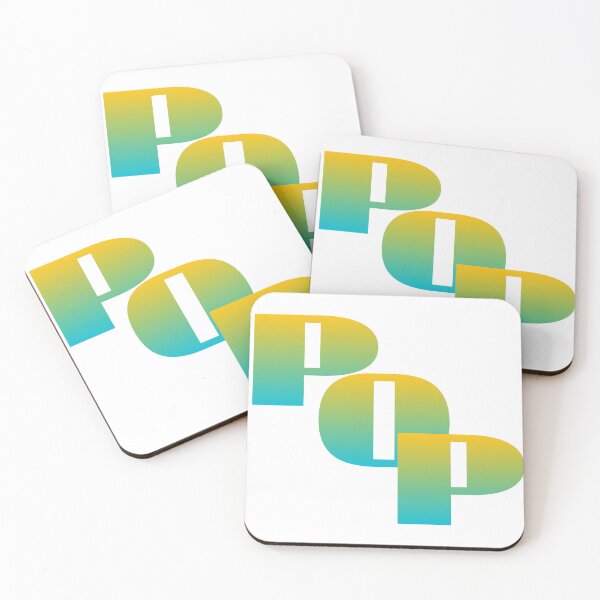 Item preview, Bold Yellow-Blue Gradient POP Typography Art | Vibrant Abstract Text Print designed and sold by Faali950.