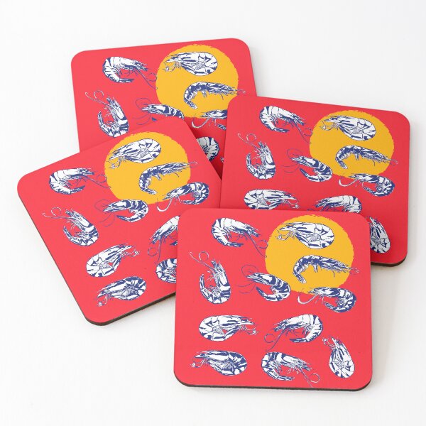 Item preview, Colorful Retro Shrimp Minimalist Illustration designed and sold by MaiZephyr.