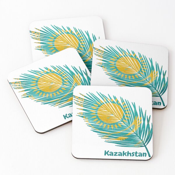 Item preview, Abstract Kazakhstan Flag – Feather Design designed and sold by ArteJorge48.
