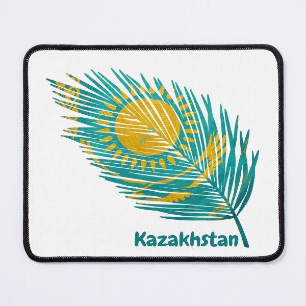 Item preview, Abstract Kazakhstan Flag – Feather Design designed and sold by ArteJorge48.