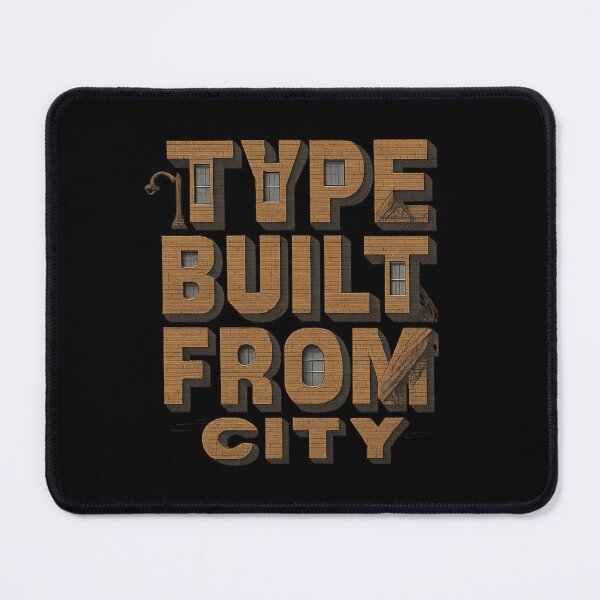 Item preview, Urban Typography - “TYPE BUILT FROM CITY” Architectural Streetwear Design designed and sold by MKreative Studio.