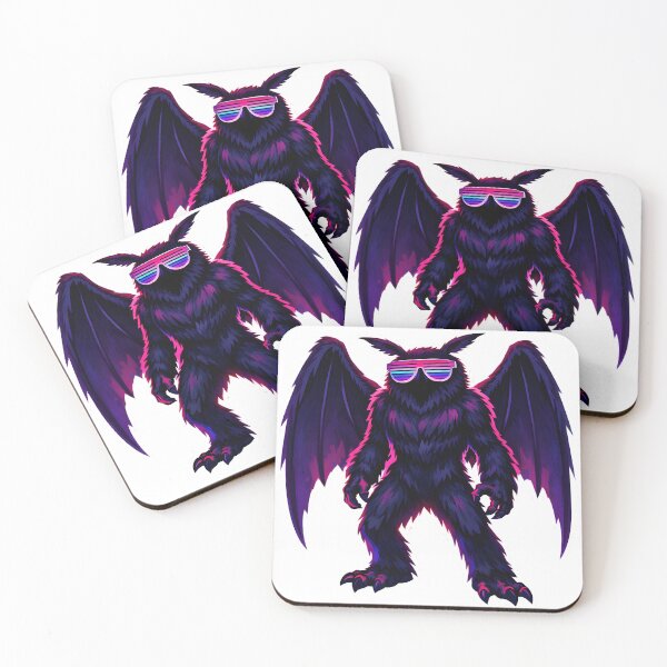 Item preview, mothman Vaporwave Retro 80s Aesthetic - Cool Cryptid with Sunglasses designed and sold by PanaddaArtStudio.