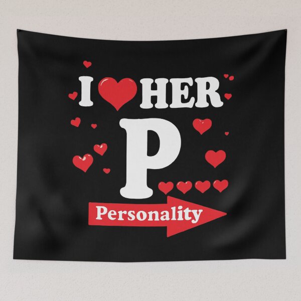 Item preview, Funny Valentine's Day Couple Matching I Love Her Personality  designed and sold by GG-Graphics.