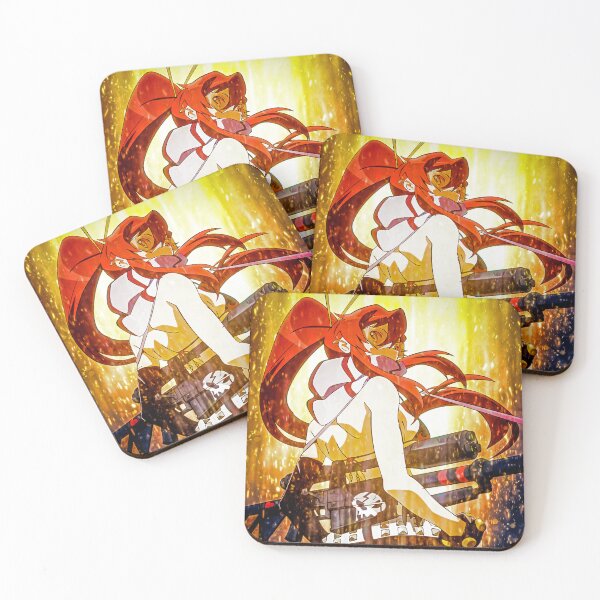 Item preview, Yoko Littner Fiery Presence Gurren Lagann Anime Girl Golden Bold Warrior designed and sold by Tokyonomad.