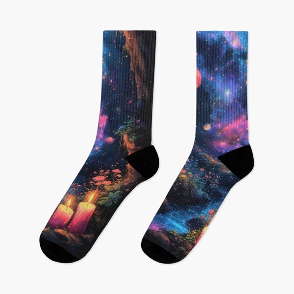 Item preview, Nighttime Fantasy: River, Lanterns and Stars designed and sold by Mianku | Für das Leben.