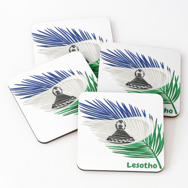 Item preview, Abstract Lesotho Flag – Feather Design designed and sold by ArteJorge48.