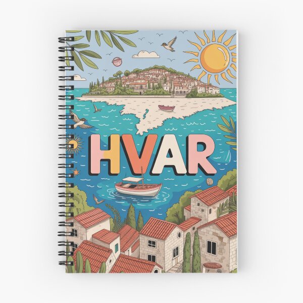 Item preview, Hvar Croatia Colorful Summer Collage – Vibrant Adriatic Travel Art designed and sold by Timeless Design.