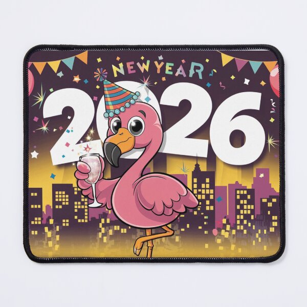 Item preview, Flamingo New Year Fiesta 2026 designed and sold by NeatThingLover.