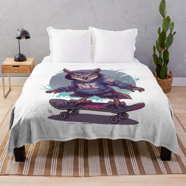 Item preview, Urban Street Style Owl on Skateboard Illustration designed and sold by EchoPrint Co..