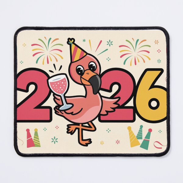 Item preview, Party Flamingo Welcomes 2026 designed and sold by NeatThingLover.