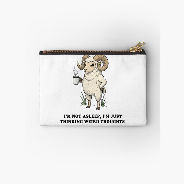 Item preview, I’m Not Asleep Just Thinking Weird Thoughts Ram Illustration designed and sold by Senkov.