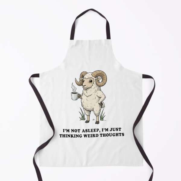 Item preview, I’m Not Asleep Just Thinking Weird Thoughts Ram Illustration designed and sold by Senkov.