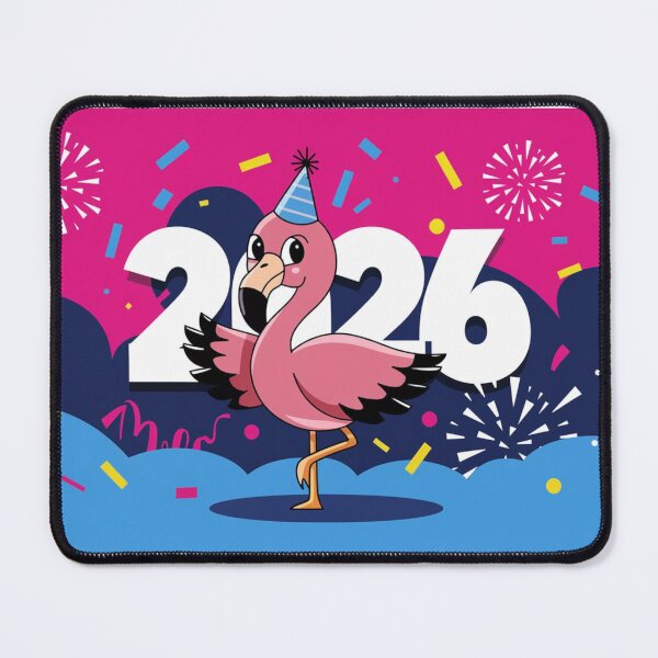 Item preview, Flamingo Party Time: Welcome 2026 designed and sold by NeatThingLover.