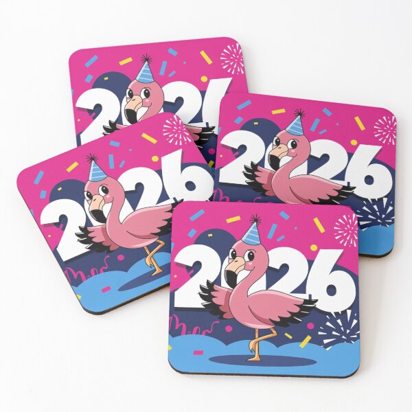 Item preview, Flamingo Party Time: Welcome 2026 designed and sold by NeatThingLover.